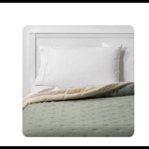 Full/Queen chambray quilt green - threshold